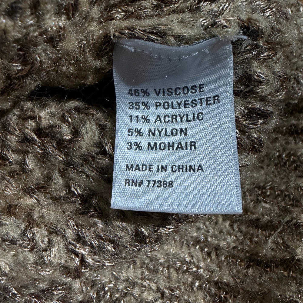 Vintage Chunky Made Specially by Wallace Brown Ribbed Crew Neck Sweater Size S - Picture 4 of 7